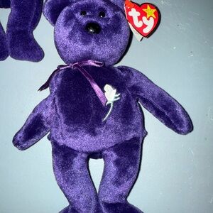 Ty Plush Bear in Deep Purple